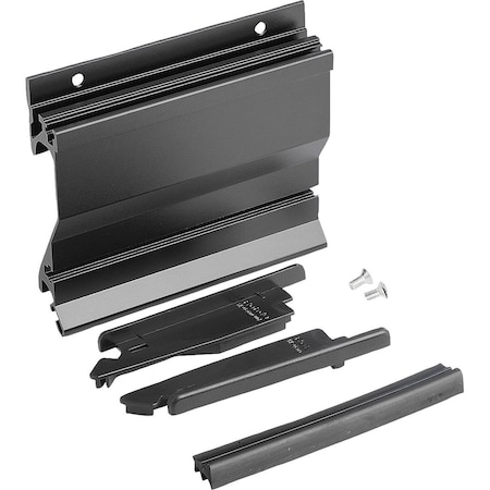 Kipp Recessed Handle, L=118, H=90, Form:B, Screw On Aluminum, Black Anodized, Comp:Polyamide K0238.11821